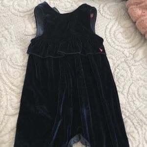 Overalls/ jumper dark blue velvet, toddler